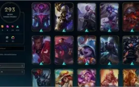 Conta unranked com 293 Skins, 30 cromas e 16 Maestria 7.