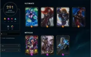 CONTA LOL - DIAMANTE 2 TFT + 291 SKINS - MESTRE S8 S9