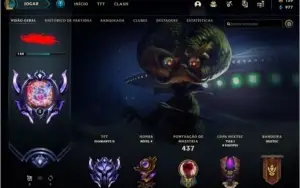 CONTA LOL - DIAMANTE 2 TFT + 291 SKINS - MESTRE S8 S9