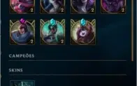 CONTA LOL - DIAMANTE 2 TFT + 291 SKINS - MESTRE S8 S9