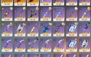 CONTA AR 56 8 PERSONAGENS 5* 3 ARMAS 5*