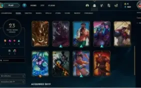 V > Atual GOLD4 MD5 com 23skins e 54champs(Plat4 na passada)