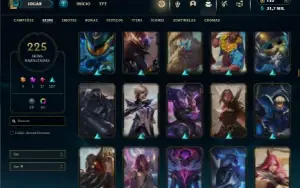 Bronze 2 com TODOS os champs e 225 Skins ( Nivel 945 )