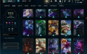 Bronze 2 com TODOS os champs e 225 Skins ( Nivel 945 )