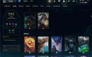 Bronze 2 com TODOS os champs e 225 Skins ( Nivel 945 )
