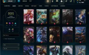 Bronze 2 com TODOS os champs e 225 Skins ( Nivel 945 )