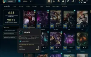 Bronze 2 com TODOS os champs e 225 Skins ( Nivel 945 )