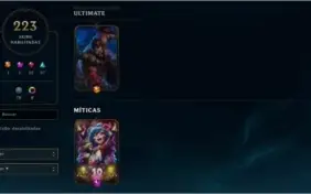 CONTA UNRANKED 149 CHAMPIONS E 223 SKINS