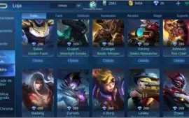 Conta mobile legends 82 skin - elo lenda lll muito barato