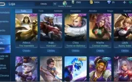 Conta mobile legends 82 skin - elo lenda lll muito barato