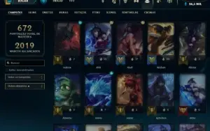 Conta Lol 2015 Mestre TODOS OS CHAMPS 1100 DE RP