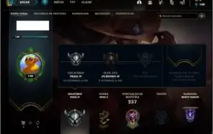 Conta prata 4 com 38 skins e 74 champs
