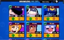 Conta Brawl Stars 25k troféus 46/47 brawlers