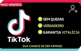 PROMOÇÃO - Seguidores TikTok - Brasileiros - Verdadeiros