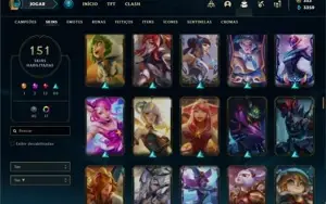 Conta prata 4 com 105 Champs e 151 Skins + 1,4kk de LUX