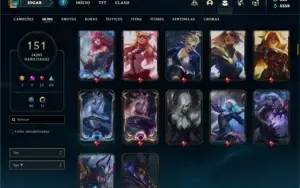 Conta prata 4 com 105 Champs e 151 Skins + 1,4kk de LUX