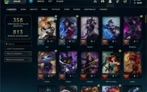 Conta prata 4 com 105 Champs e 151 Skins + 1,4kk de LUX
