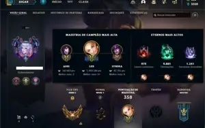Conta prata 4 com 105 Champs e 151 Skins + 1,4kk de LUX