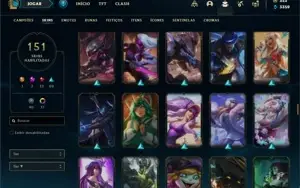 Conta prata 4 com 105 Champs e 151 Skins + 1,4kk de LUX