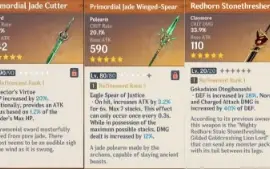 Conta Genshin AR 60. 20 personagens 5* e 16 armas 5*
