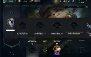 Unranked com 25 Champs e 5 Skins