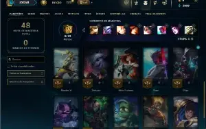Unranked com 25 Champs e 5 Skins