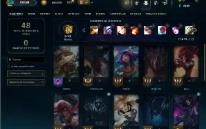Unranked com 25 Champs e 5 Skins