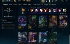 Unranked com 25 Champs e 5 Skins