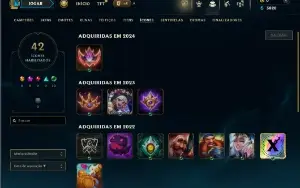 Unranked com 25 Champs e 5 Skins