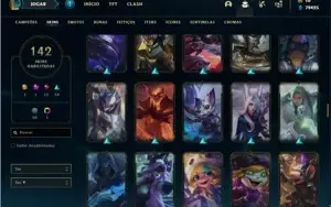 Conta Platina 4 com TODOS os champs e 141 Skins (nivel 592)