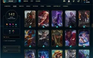 Conta Platina 4 com TODOS os champs e 141 Skins (nivel 592)