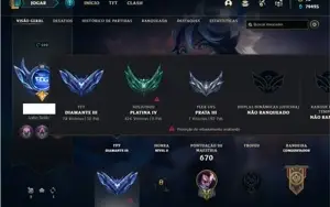 Conta Platina 4 com TODOS os champs e 141 Skins (nivel 592)