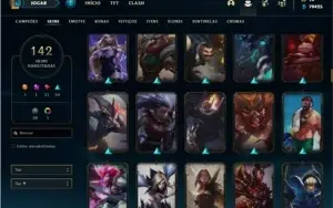 Conta Platina 4 com TODOS os champs e 141 Skins (nivel 592)