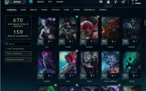 Conta Platina 4 com TODOS os champs e 141 Skins (nivel 592)