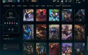 Unranked com 85 Champs e 31 Skins + 27 Fragmentos