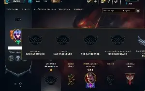 Unranked com 85 Champs e 31 Skins + 27 Fragmentos