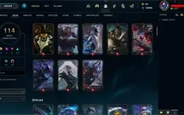 MMR PLAT/DIAMOND, 114 SKINS, ÍCONES RAROS, CRIADA A 10 ANOS