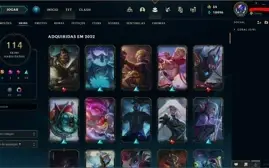 MMR PLAT/DIAMOND, 114 SKINS, ÍCONES RAROS, CRIADA A 10 ANOS