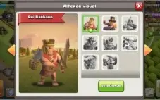 Coc cv11 bem upado, skin rei roqueiro , 1200 gemas