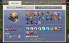 Coc cv11 bem upado, skin rei roqueiro , 1200 gemas
