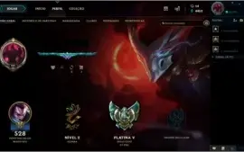 acc lvl 107, Platina 5 57LP, 134 champions,74 Skins,528 PTM