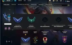Conta Diamante 2 com TODOS os champ e 504 Skin + 6 Prestigio