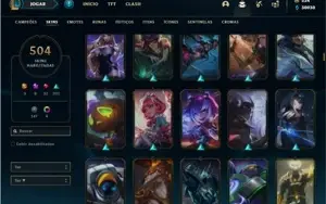 Conta Diamante 2 com TODOS os champ e 504 Skin + 6 Prestigio