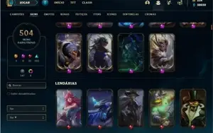 Conta Diamante 2 com TODOS os champ e 504 Skin + 6 Prestigio