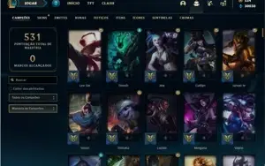 Conta Diamante 2 com TODOS os champ e 504 Skin + 6 Prestigio