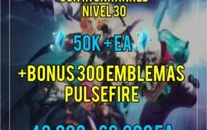 CONTA UNRANKED LVL 30 50K+ EA +BONUS 300 EMBLEMAS PULSEFIRE