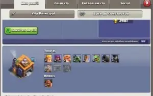 Clash of clans CV10 + CV9 de brinde
