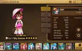 Reroll Summoners War lvl10 com Sky Dancer de Luz - Yeonhong