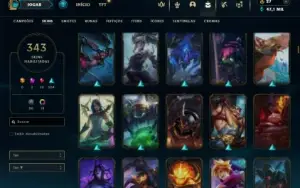 Esmeralda 4 com TODOS os champs e 343 Skins + 10 Vitoriosas