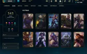 Esmeralda 4 com TODOS os champs e 343 Skins + 10 Vitoriosas